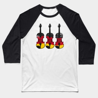 Violin German Flag Violinist String Musician Germany Baseball T-Shirt